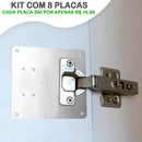 Kit Modern Lar ReparaFácil™ / Suportes Premium para Restauração de Dobradiças!